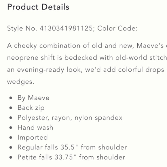 Anthropologie Maeve Embroidered Neporene Shift Dress - Picture 9 of 9